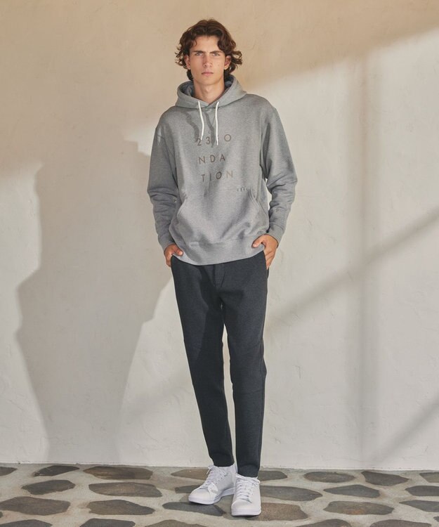 23区GOLF 名品パンツ【23Fondation/MEN】ダンボールニット ジョガーパンツ グレー系