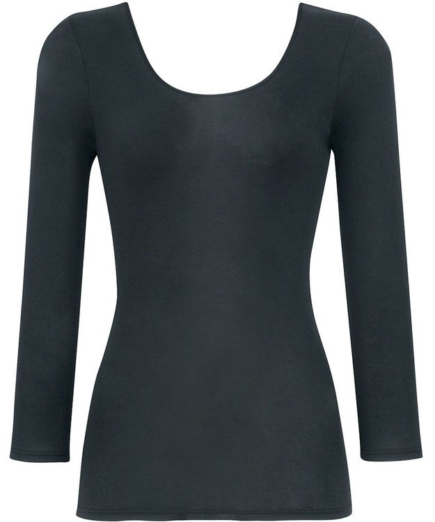 WACOAL インナー 綿100％(身生地) オーガニックコットンを使用 ムレにくい 8分袖 長袖 レディース CLD329 /ワコール ブラック