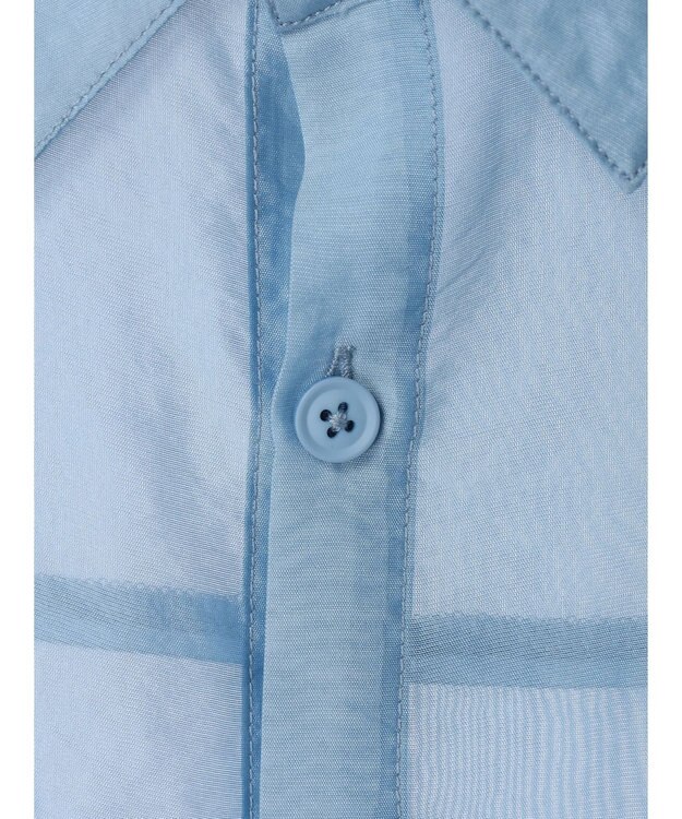 Green Parks ショルダースリット２ＷＡＹシャツ Sax