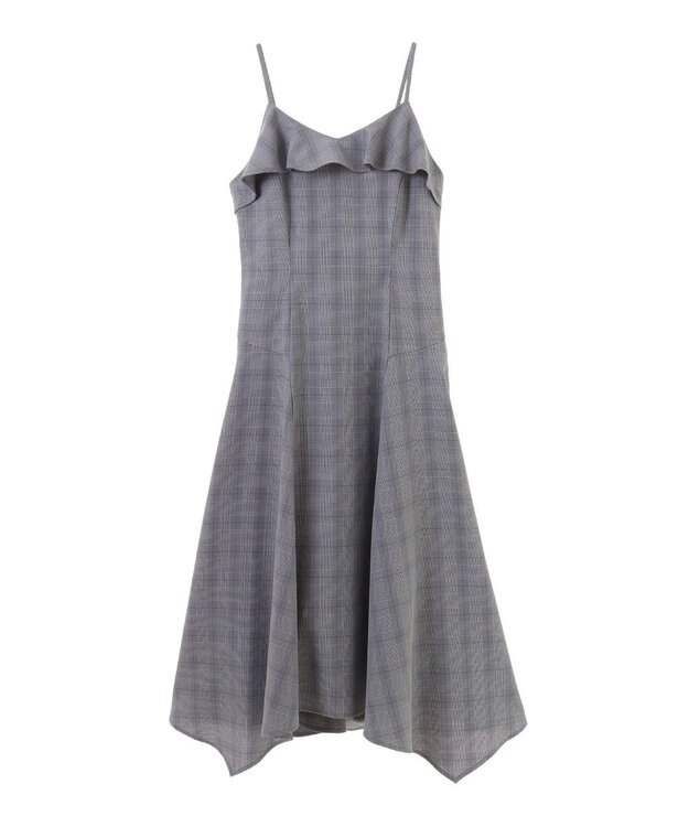 earth music&ecology フリルキャミワンピース Blue Gray