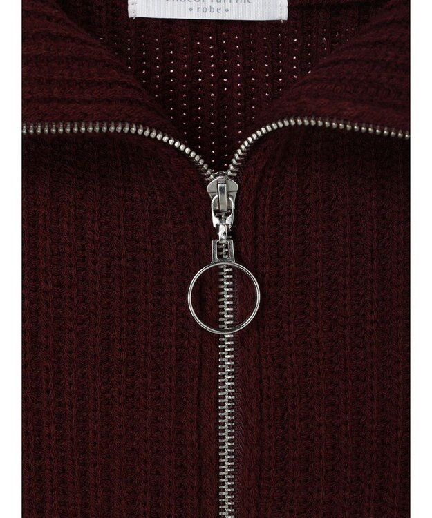 Green Parks Ｚｉｐ付きアゼニットチュニック Brown