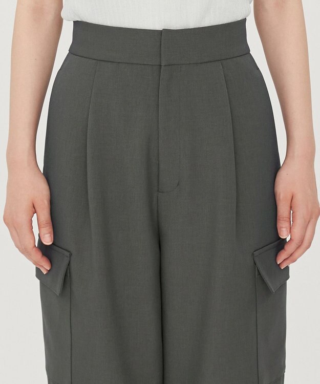 uncrave 【防シワ・洗濯機洗い可】ドライタッチツイル カーゴ パンツ（uncrave STANDARD） スレート