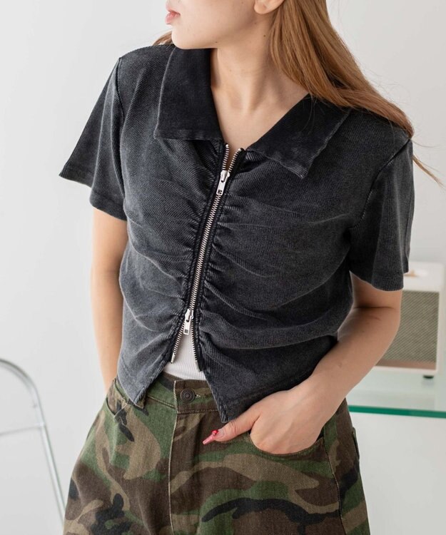 WEGO WZIPギャザートップス スミクロ