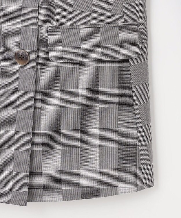 J.PRESS LADIES T/R/Wグレンチェック ダブル ジャケット ライトグレー系3