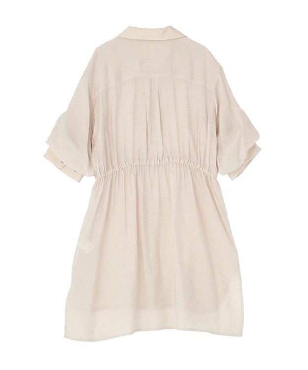 YECCA VECCA シアー2way袖バルーンチュニック Light Beige