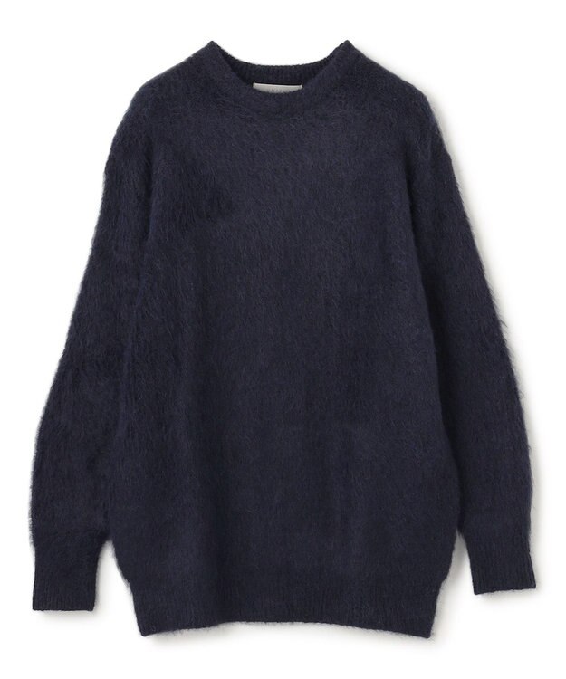 UNFILO アルパカシャギー ロングニット ネイビー