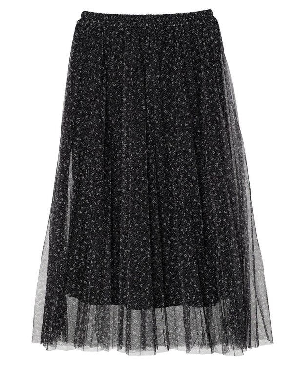 Green Parks Ｂ．チュールｐｔプリーツスカート Black