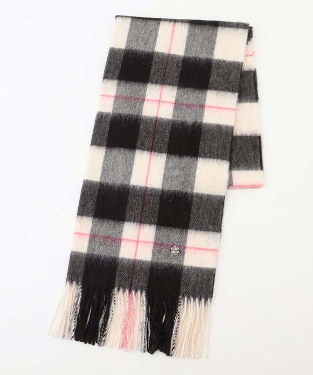 組曲 カシミヤブレンドウールストール ブラック系4