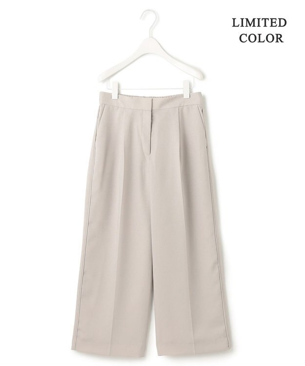 ICB 【WEB限定カラーあり】FluidBackSatin ワイドクロップドパンツ トープ系［WEB限定］