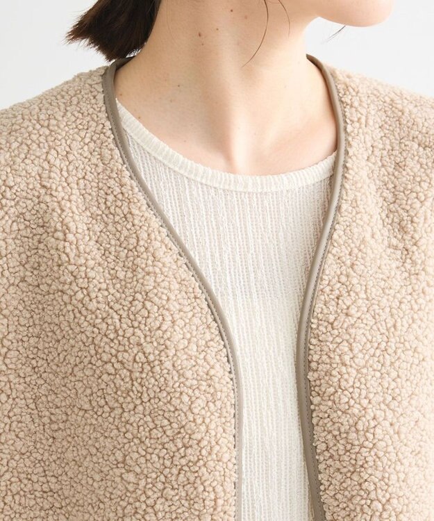 Green Parks ＢＰ　パイピングライトボアベスト Gray Beige