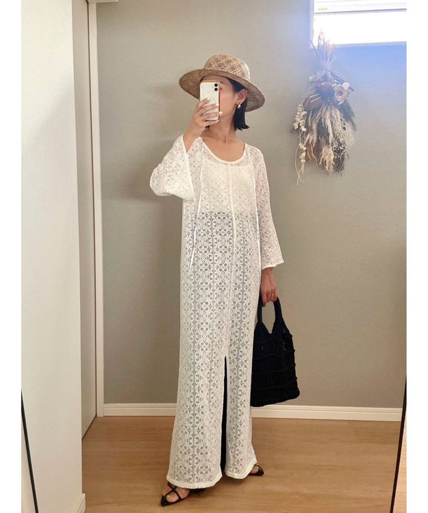 Green Parks AnriettMusee レースロングワンピース Off White