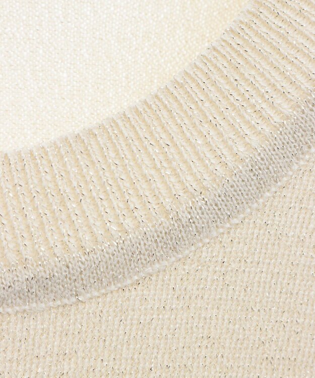 AMERICAN HOLIC ラメ入りクルーネックニットプルオーバー Ivory