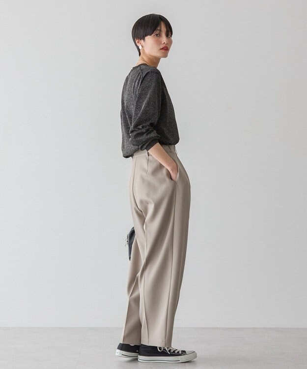 AMERICAN HOLIC ラメ入りクルーネックニットプルオーバー Black