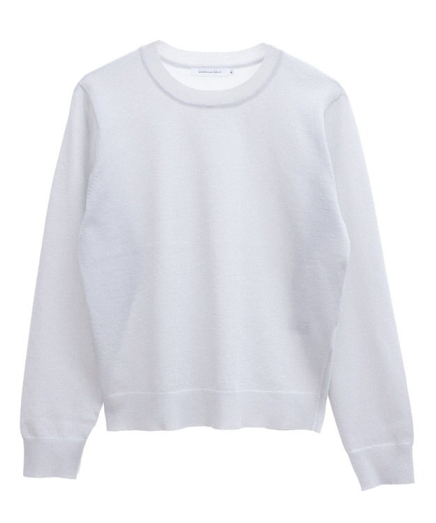 AMERICAN HOLIC ラメ入りクルーネックニットプルオーバー Light Gray