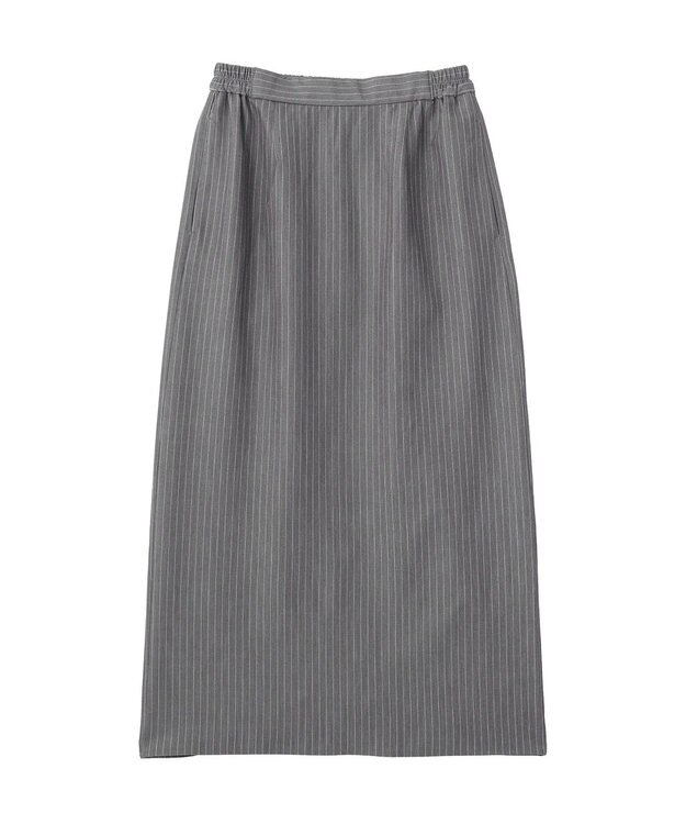 AMERICAN HOLIC 【2点セット・マルチ機能】タイトスカート+ショート丈シャツ Stripe Gray