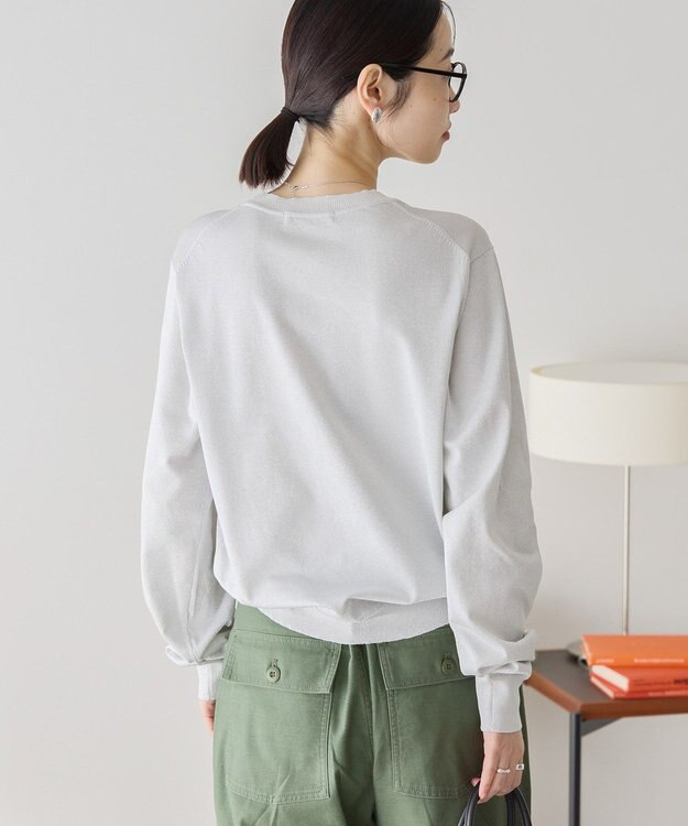 AMERICAN HOLIC ラメ入りクルーネックニットプルオーバー Light Gray
