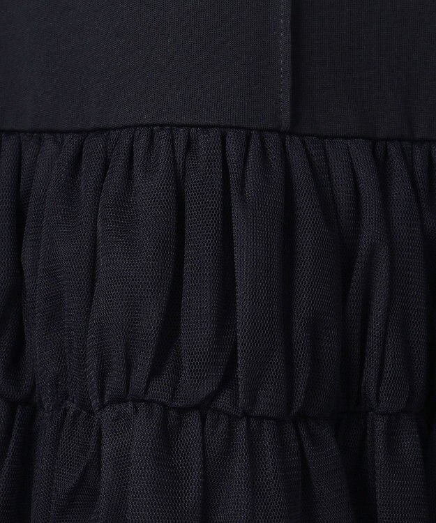 組曲 【先行予約】GIZAコットンチュールコンビ カットソー ネイビー系