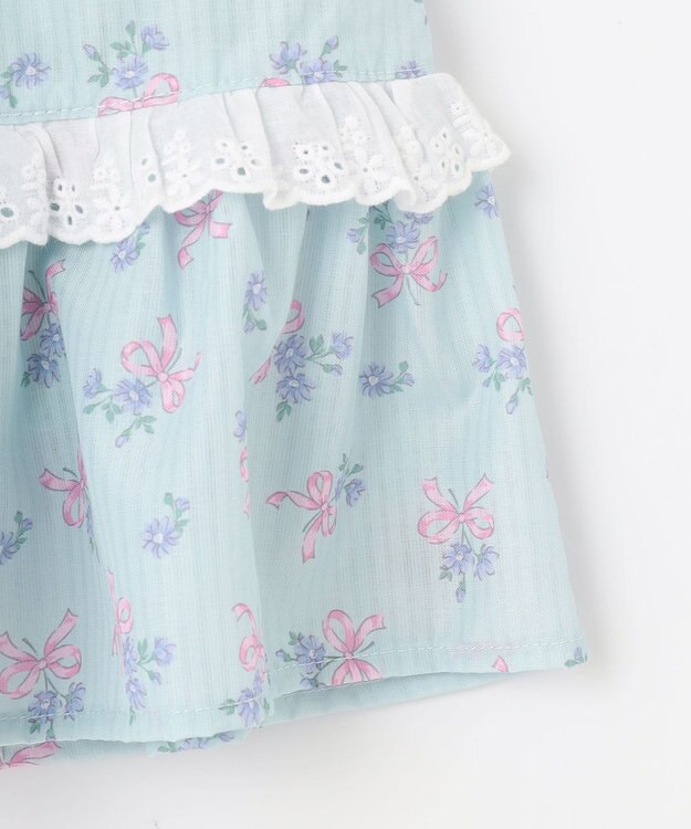 ANY KIDS フラワー×リボン スカパン ミント