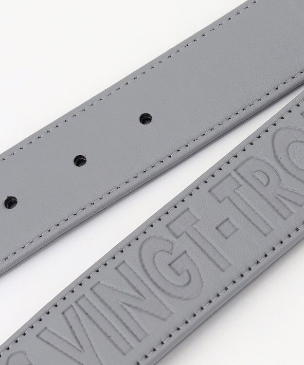 23区GOLF 【MEN】合皮ロゴ ベルト ライトグレー系