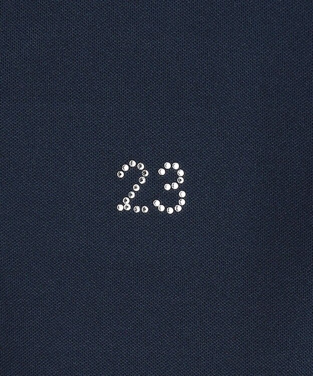 23区GOLF フェミニン＆エレガント【WOMEN】レイヤースリーブシャツ ネイビー系