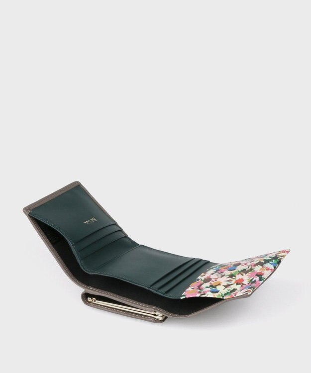 Paul Smith マーガレットプリントトリム 3つ折り財布 グレー