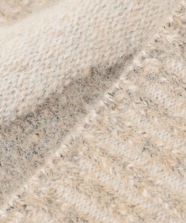 JOSEPH ABBOUD MOUNTAIN 【イタリア糸使用/軽量】ブークレーカモフラージュ ニット帽 ホワイト系2