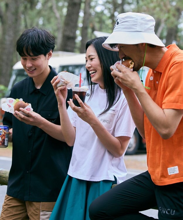 PW CIRCULUS 【手洗い可能】【UNISEX】ニットメッシュポロ ゴルフ オレンジ系