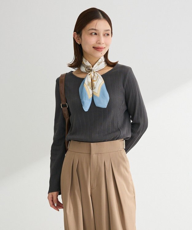Green Parks チェーンリブカットプルオーバー Charcoal Gray