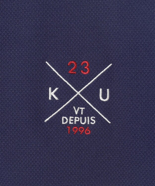 23区GOLF 【WOMEN】【UVカット】ハニカムカノコ長袖ポロシャツ ネイビー系