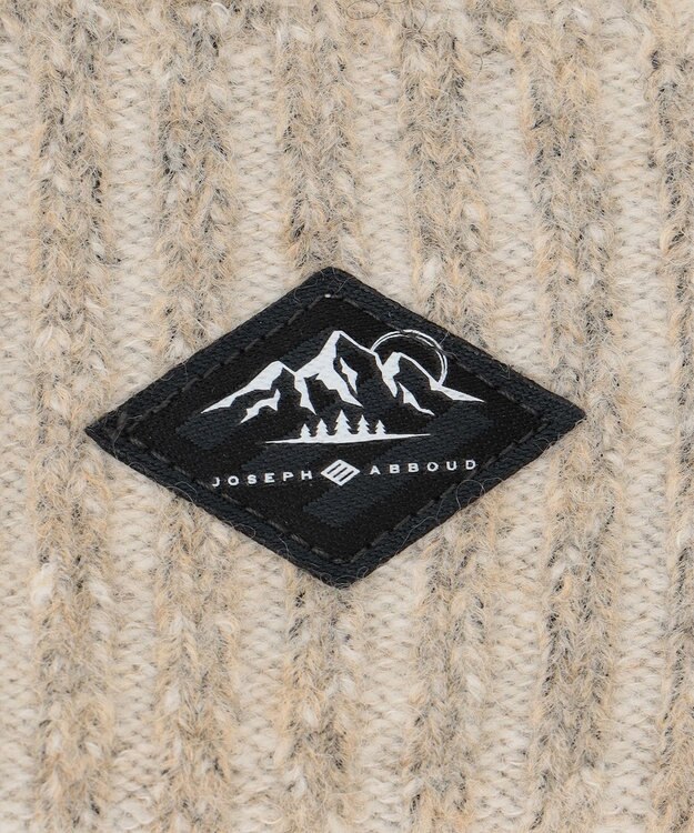 JOSEPH ABBOUD MOUNTAIN 【イタリア糸使用/軽量】ブークレーカモフラージュ ニット帽 ホワイト系2