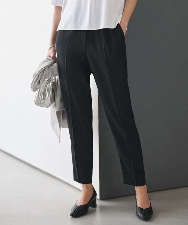 ICB 【WEB限定カラーあり】FluidBackSatin ドロストパンツ ブラック