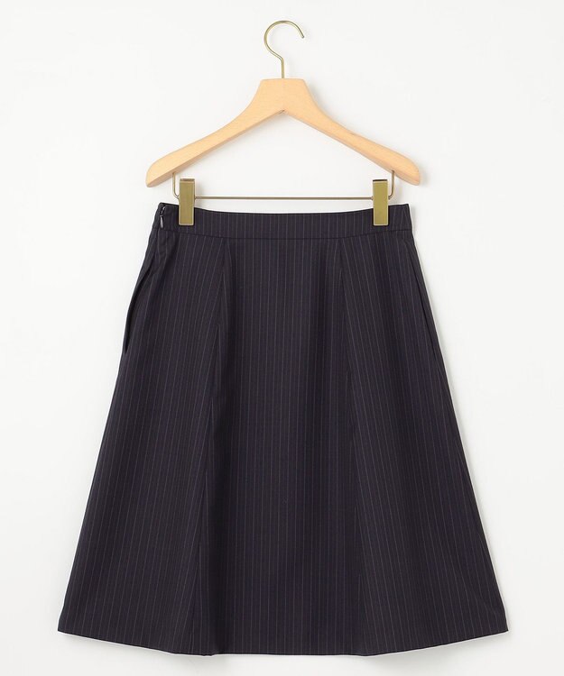 組曲 【セットアップ対応可】T/Wスーティング セミフレアスカート ネイビー系1