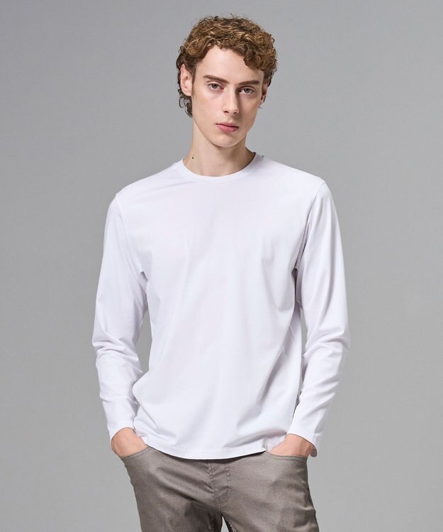 JOSEPH HOMME 新色追加【高機能素材】ハイゲージベアスムース　クルーネック長袖Ｔシャツ