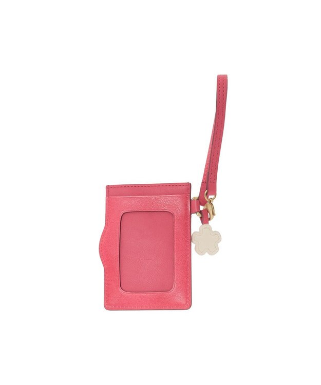 genten フルーツマーケット はみ出しパスケース「いちご」 アカ