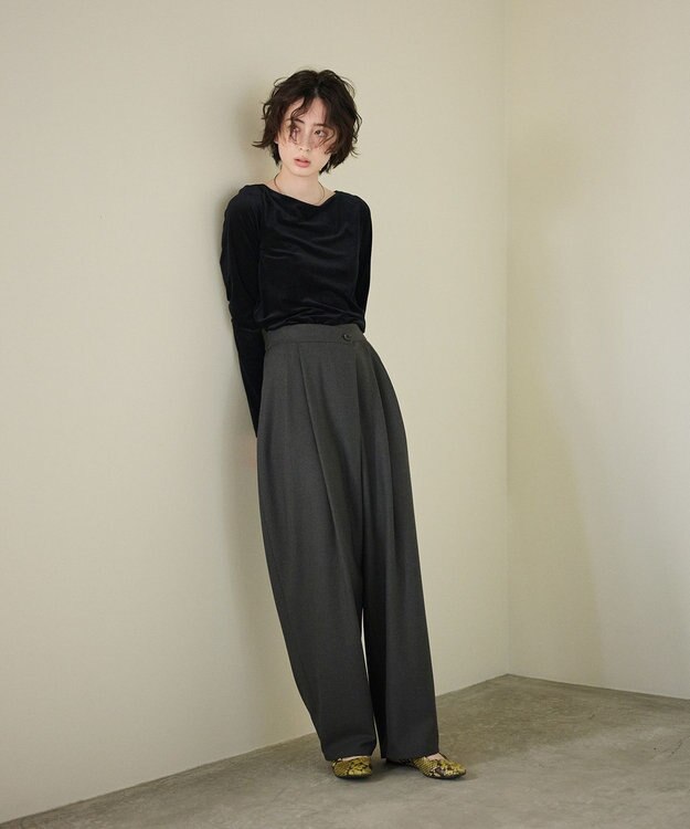 #Newans 【洗濯機可／ 前後着用可】 シアーベロアプルオーバー ブラック