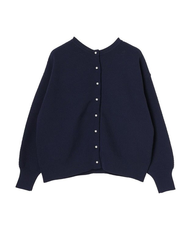 Green Parks ２ｗａｙ　パール釦ニットプルオーバー Dark Navy