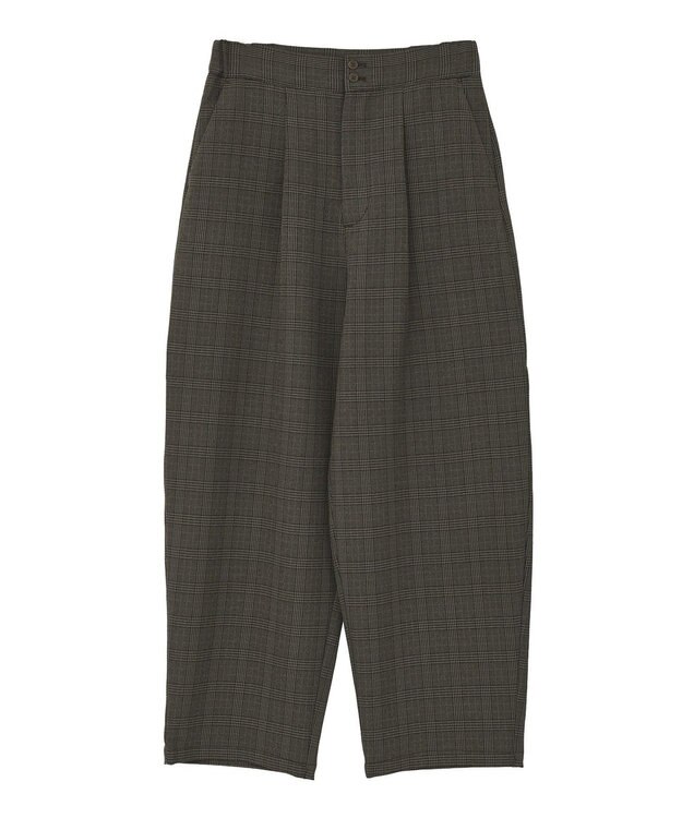 AMERICAN HOLIC ウールライクカーブスラックスパンツ Check Brown