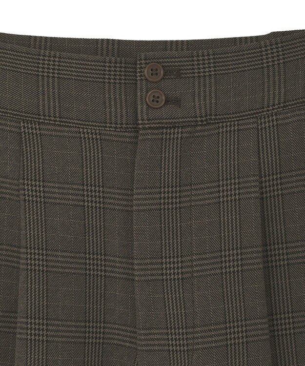 AMERICAN HOLIC ウールライクカーブスラックスパンツ Check Brown