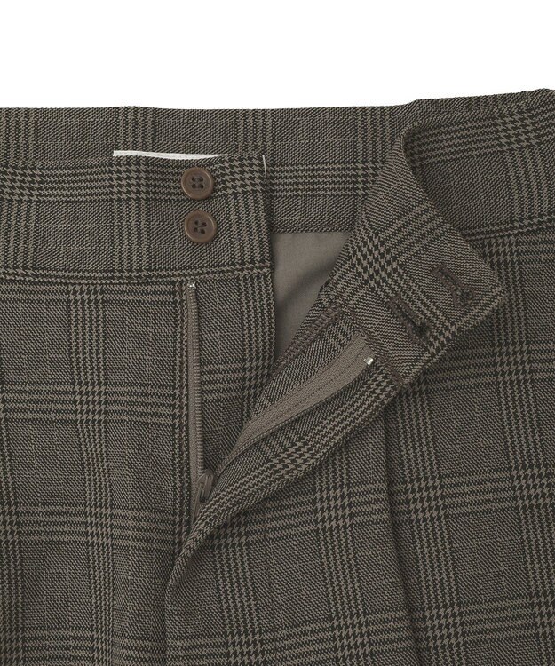 AMERICAN HOLIC ウールライクカーブスラックスパンツ Check Brown