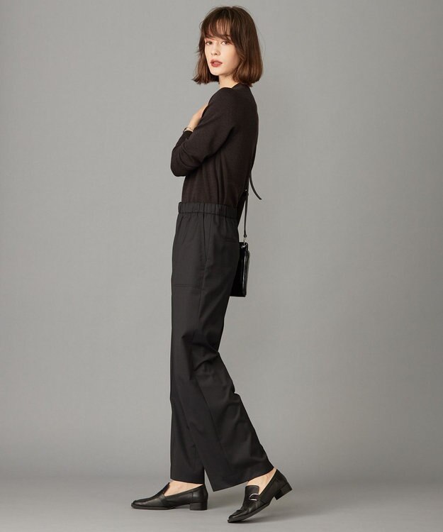 ICB 【洗える】エクストラファインメリノ クルーネックプルオーバー バーントブラウン系