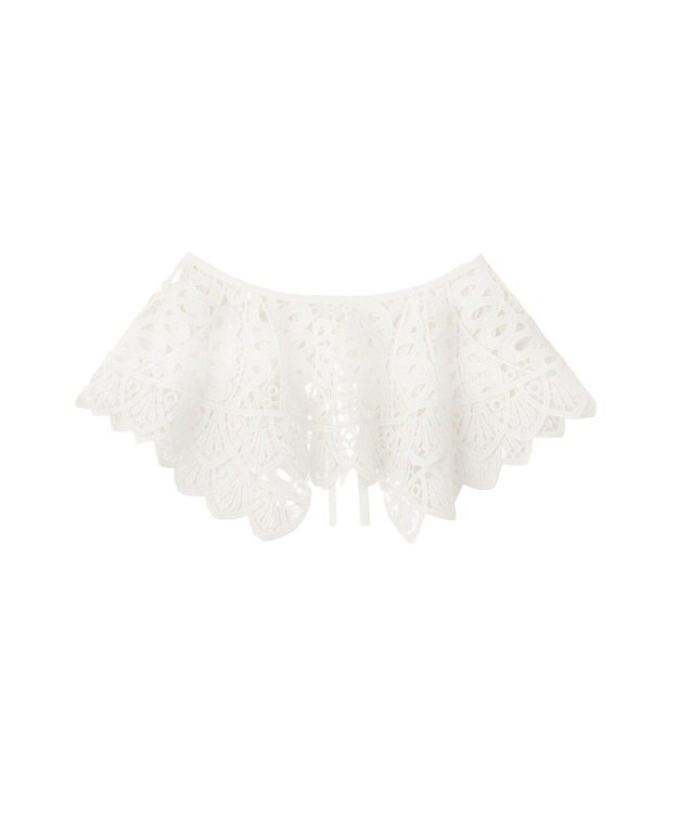 earth music&ecology レースつけ襟 Off White