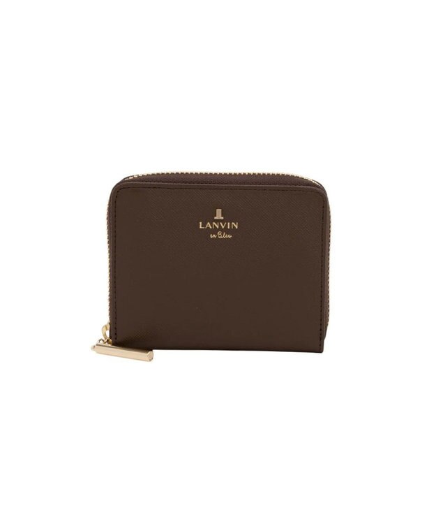 LANVIN en Bleu リュクサンブール 財布機能付きカードケース 濃茶
