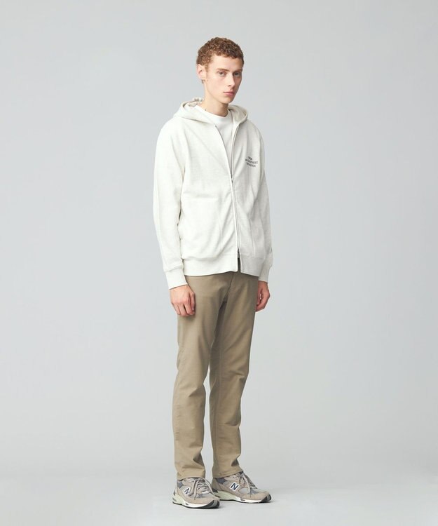 J.PRESS MEN インレージャージー ロゴフルジップパーカー ライトグレー系