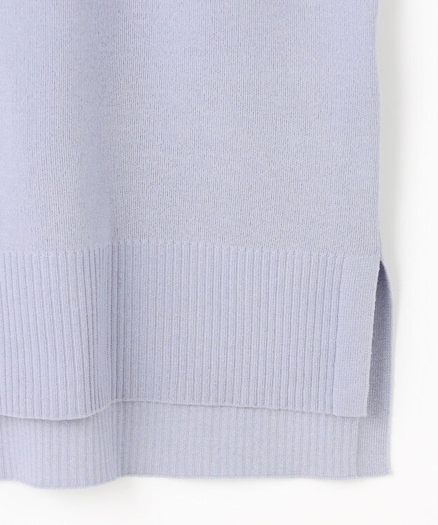 J.PRESS LADIES L 【洗える】HOODIE ニット パーカー サックスブルー系