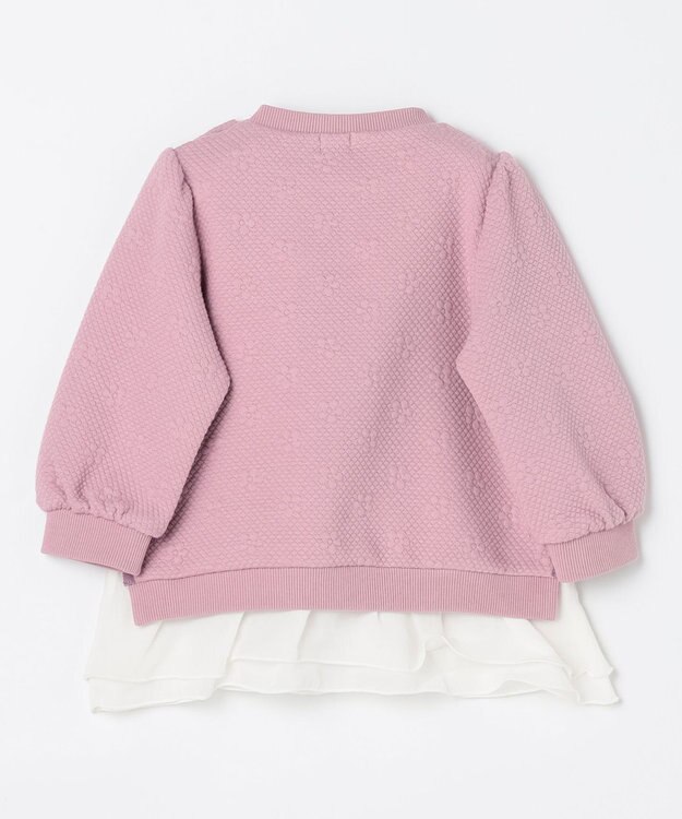 組曲 KIDS 【90-100㎝】フラワーキルト トレーナー ラベンダー