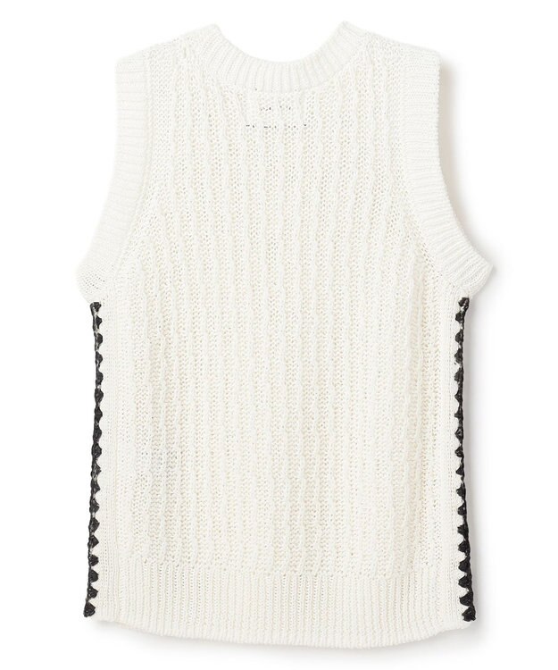 BEIGE， ATACAM / テープヤーン ノースリーブニット Ecru