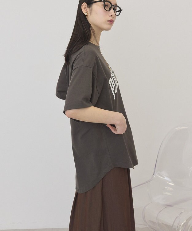 AMERICAN HOLIC PORTLAND裾ラウンドTシャツ Charcoal Gray