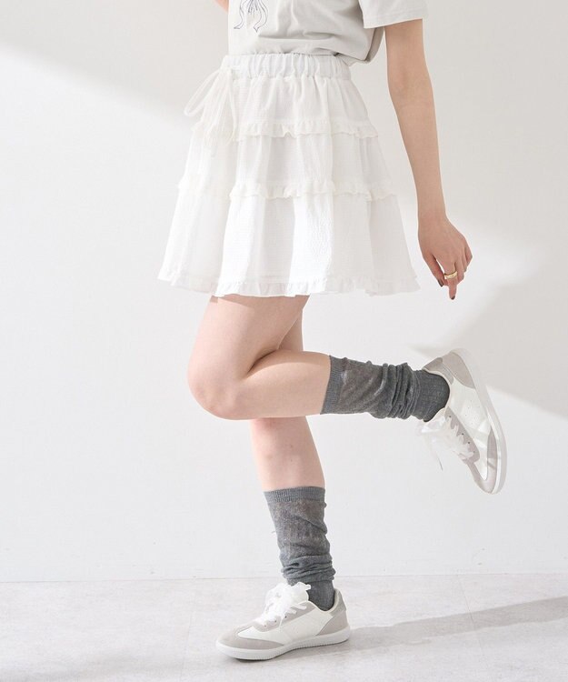 earth music&ecology ティアードミニスカート Off White