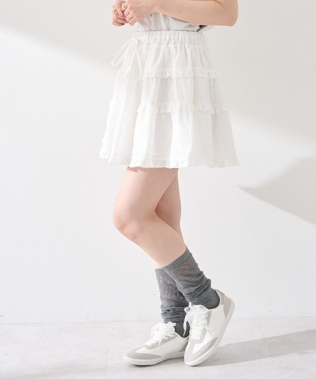 earth music&ecology ティアードミニスカート Off White