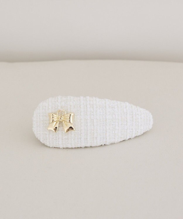 Maison de FLEUR ツイードリボンスリーピン Ivory
